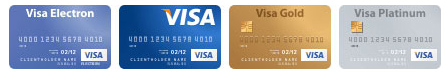 виды платежных карточек VISA